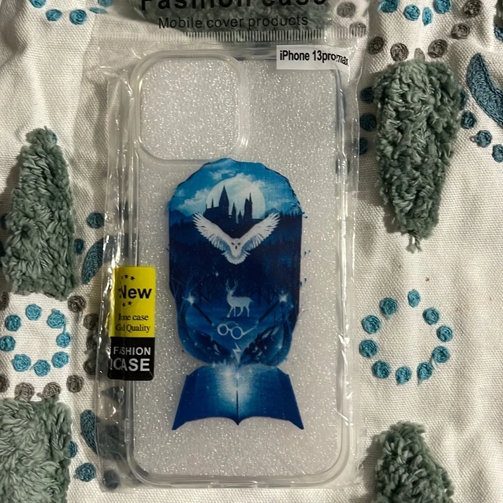New clear silicone blue wizard phone case - 13 pro max